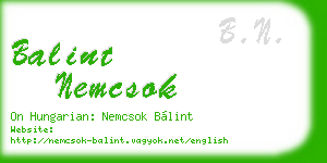 balint nemcsok business card