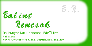 balint nemcsok business card